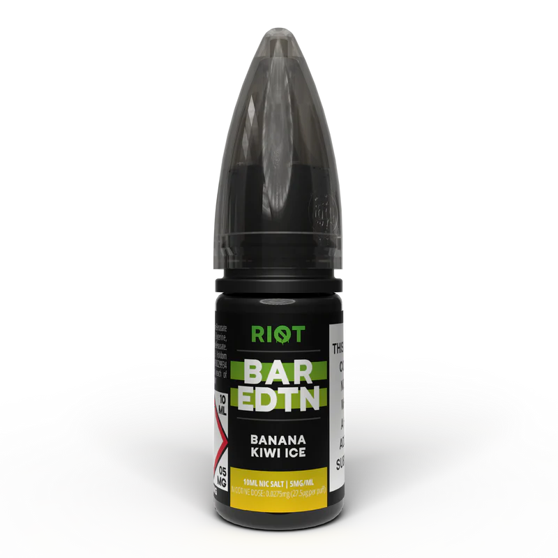 Banana Kiwi Ice Nic Salt E-Liquid by Riot Squad bar Edition 10ml